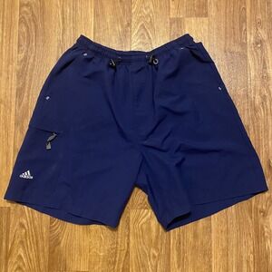 Vintage Adidas Running Shorts Men Large‎ Blue Athletic Activewear